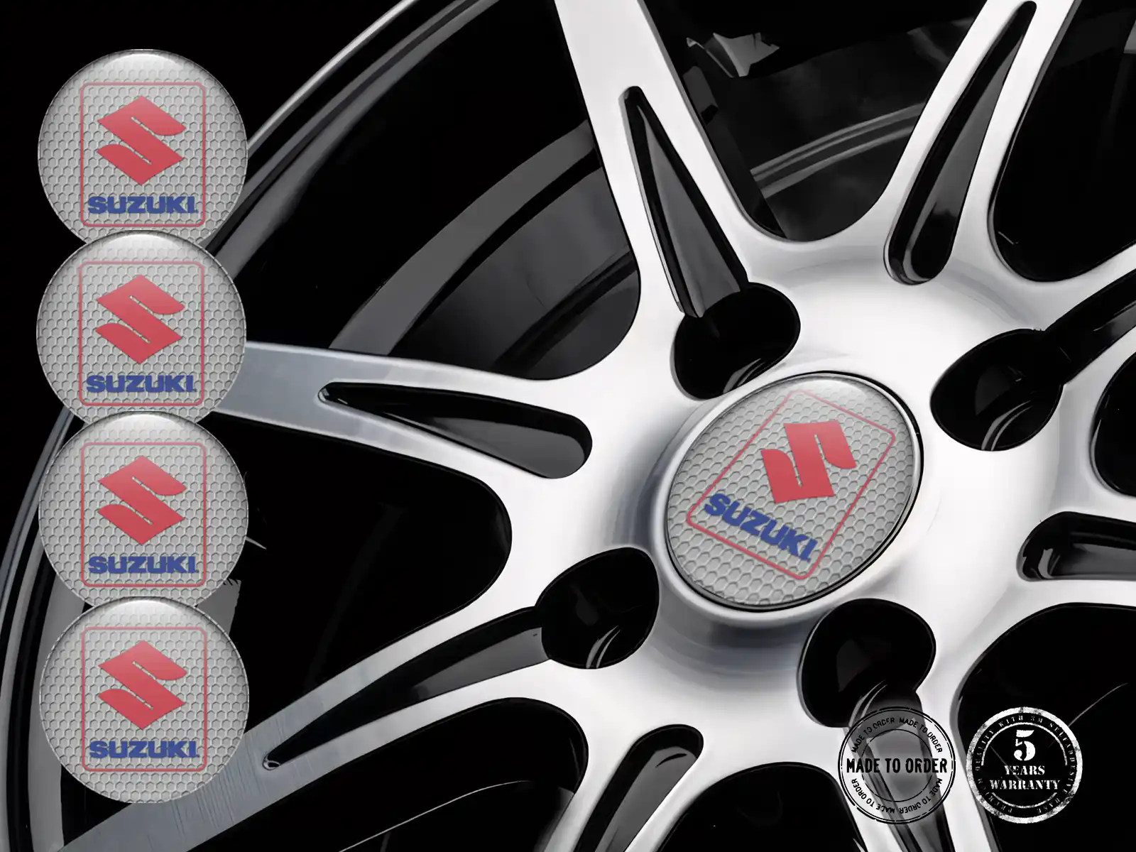 Suzuki Wheel Stickers Metallic Radiant Thrust Prism